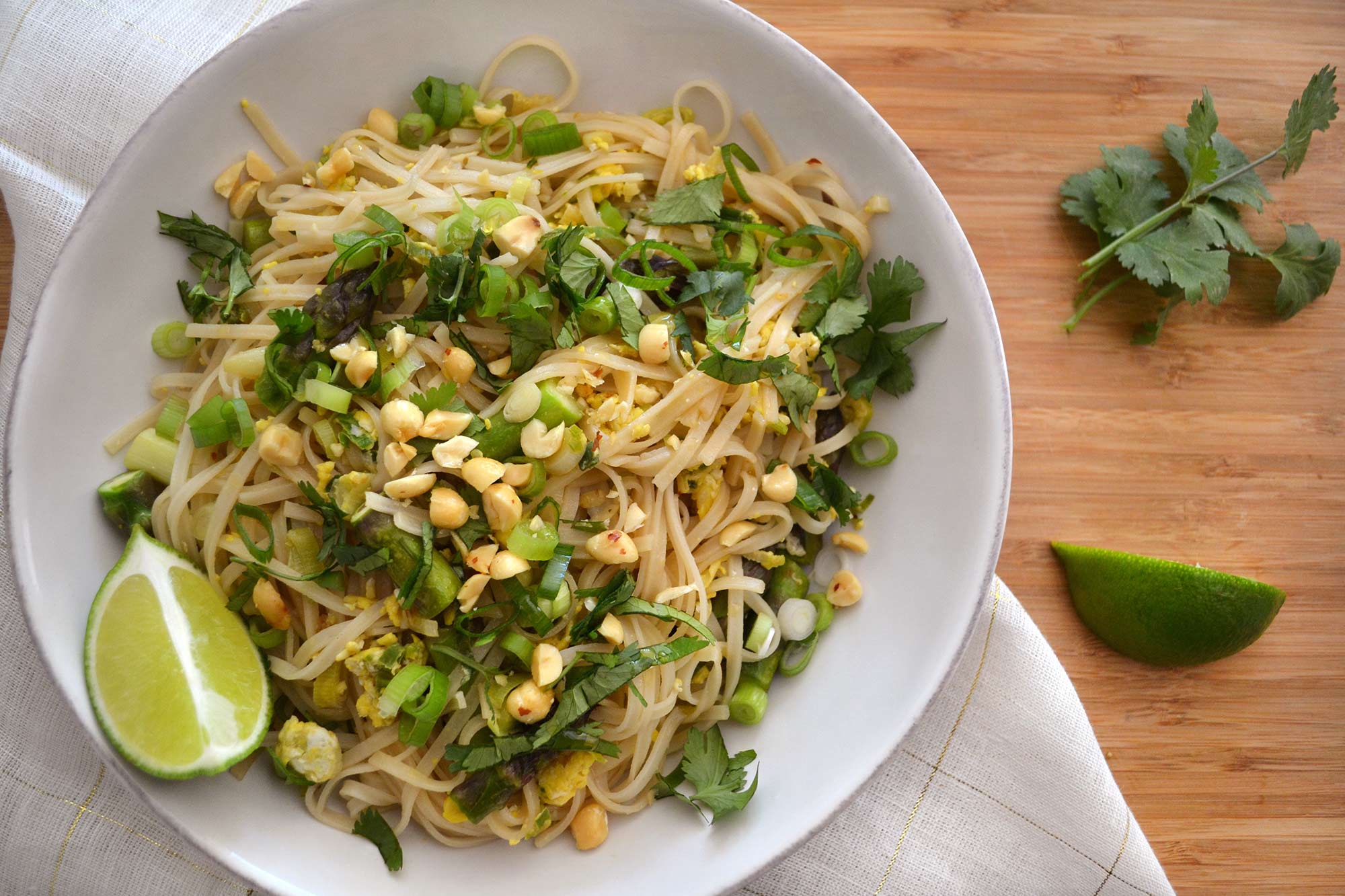 Full Circle Recipe Pad Thai with Green Garlic and Asparagus
