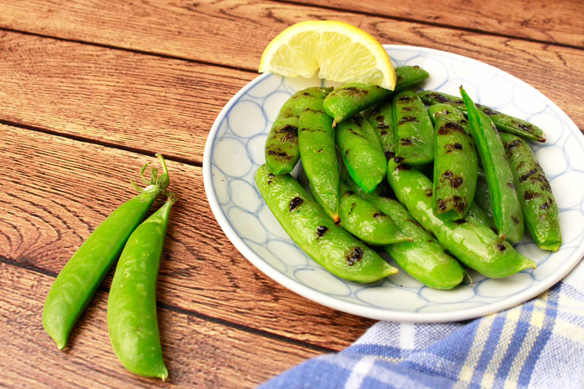 Grilled Snap Peas