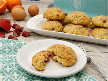 Rhubarb and Citrus Scones
