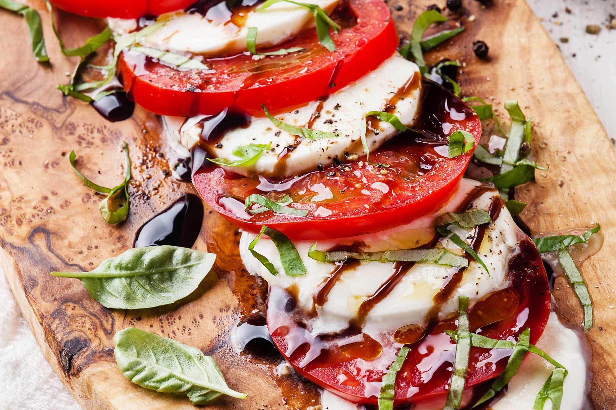 Caprese Salad with Honey-Balsamic Reduction