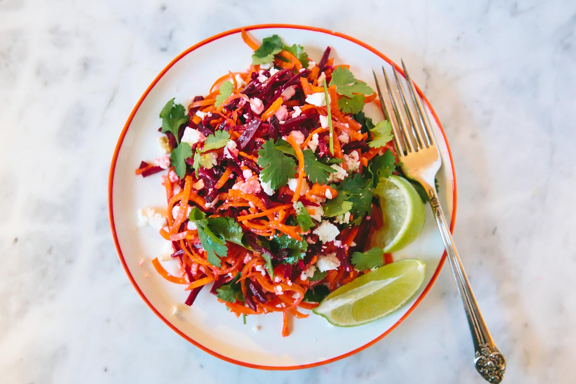 Beet Carrot Salad with Tangy Lime Vinaigrette