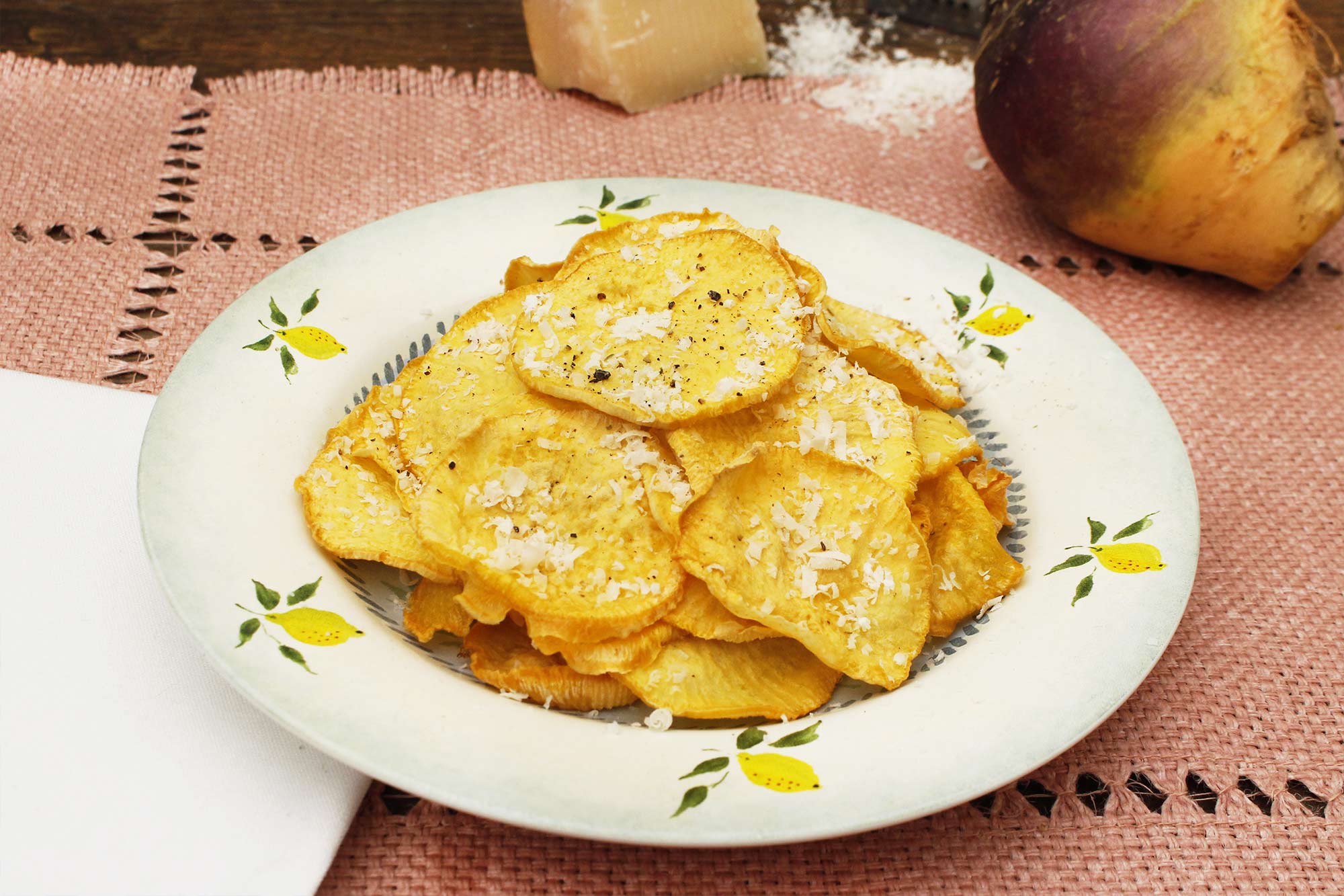 Turnip and Parmesan Chips