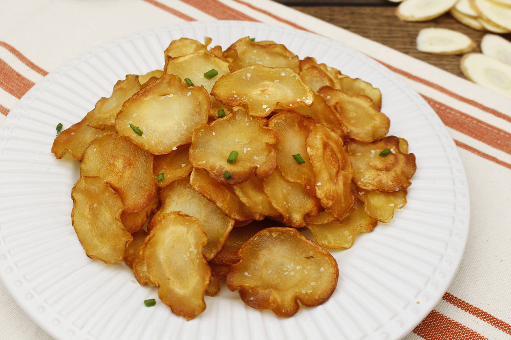 Salt and Vinegar Parsnip Chips