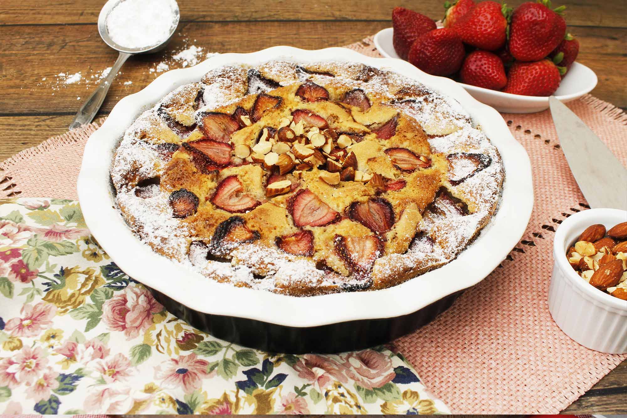 Rustic Strawberry Cake