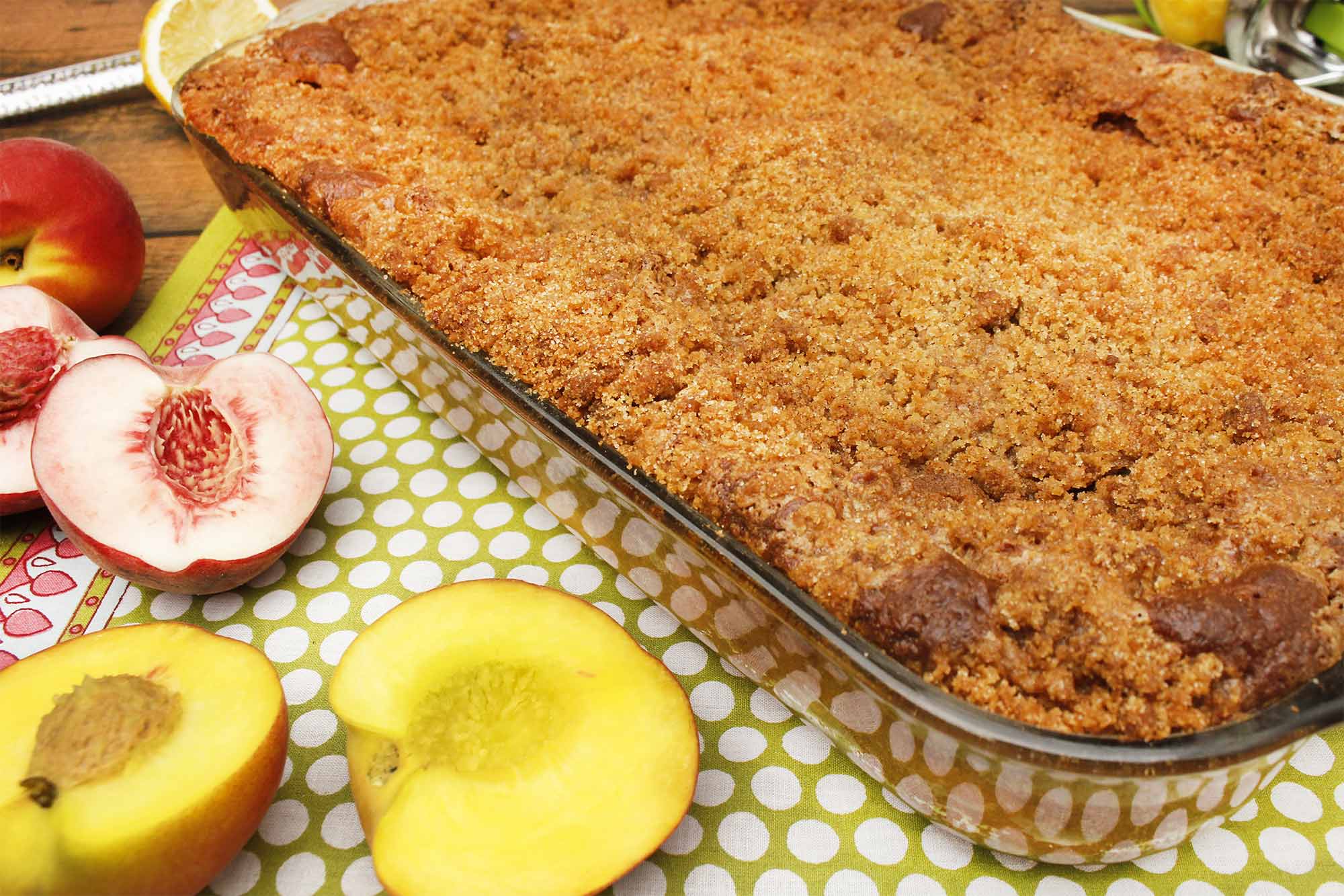 Peach Cobbler Coffee Cake