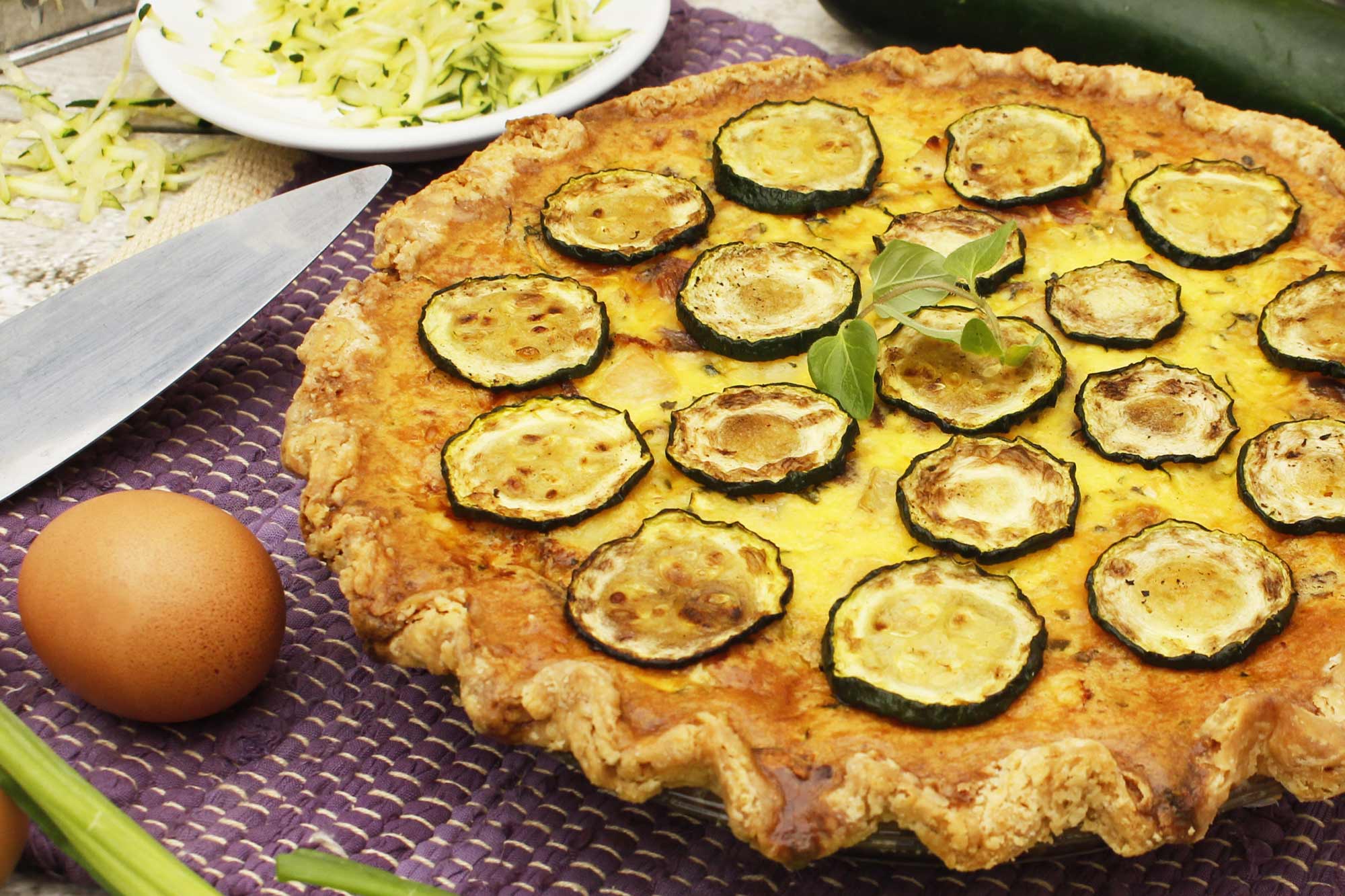 Zucchini Quiche with Fresh Herbs