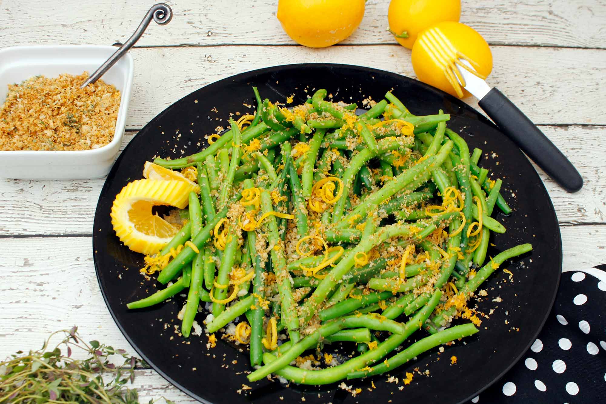 Green Beans with Lemony Bread Crumbs 