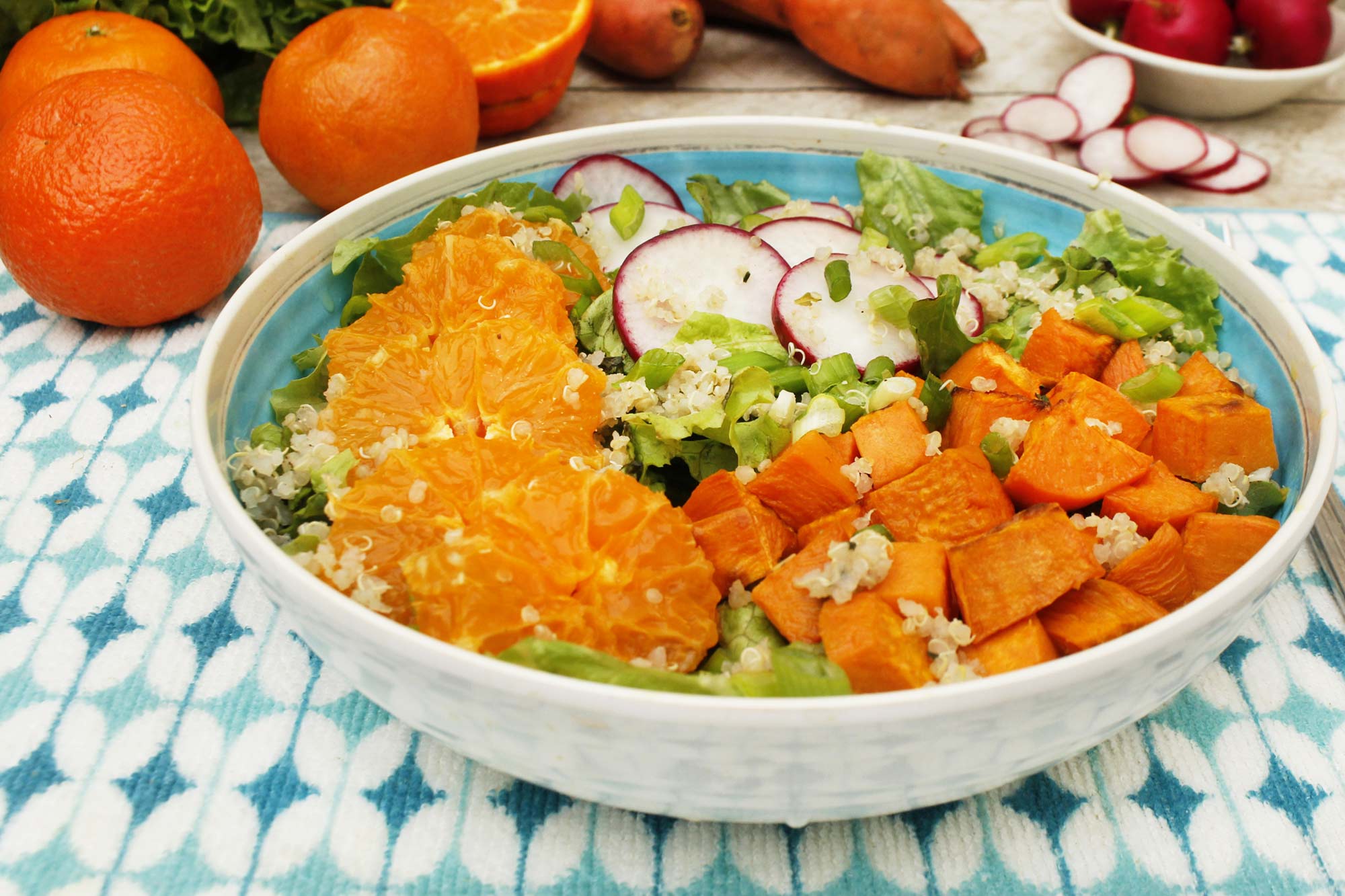 Radish & Mandarin Quinoa Salad