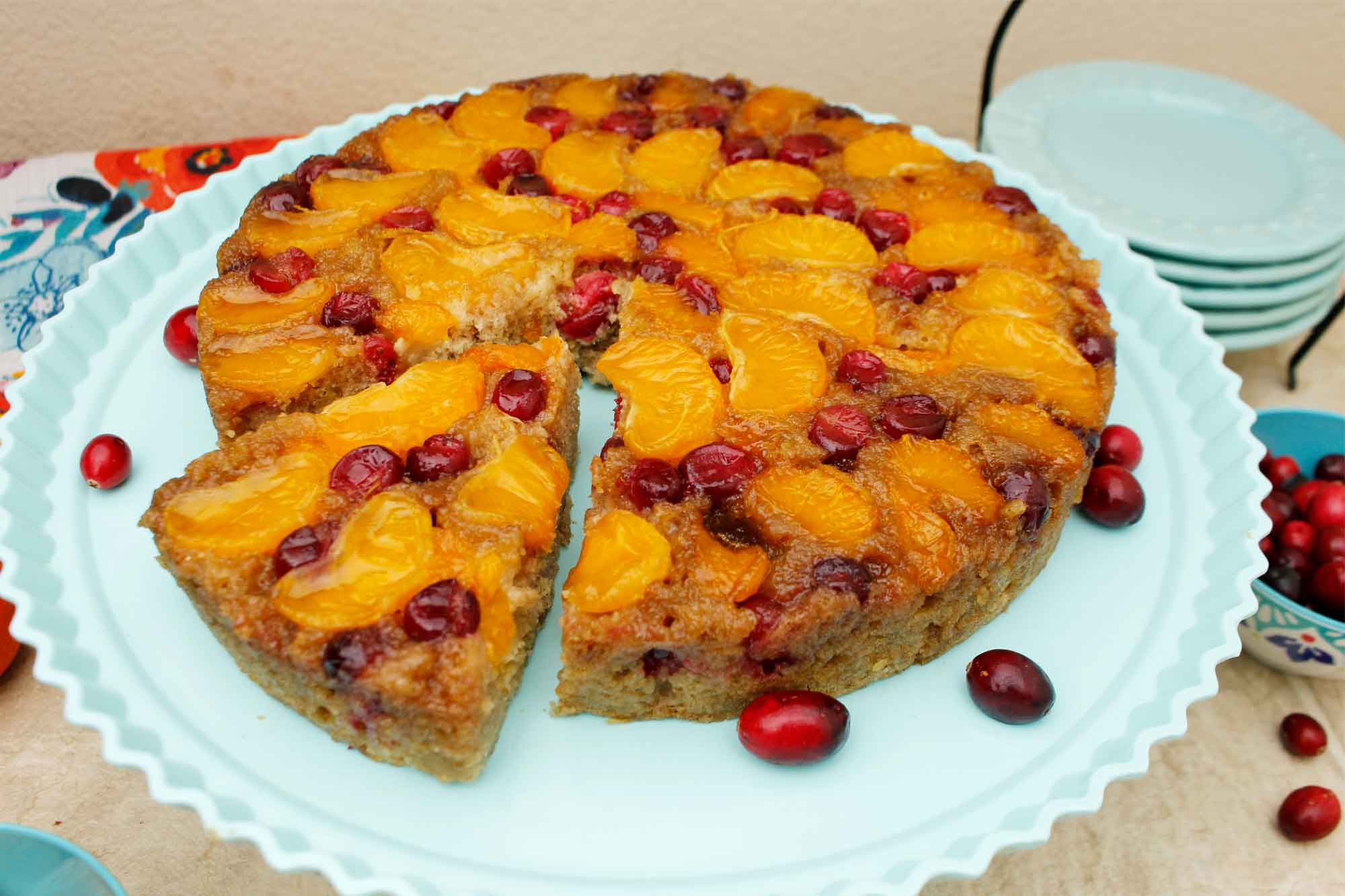 Full Circle - Recipe: Cranberry Satsuma Mandarin Upside Down Cake