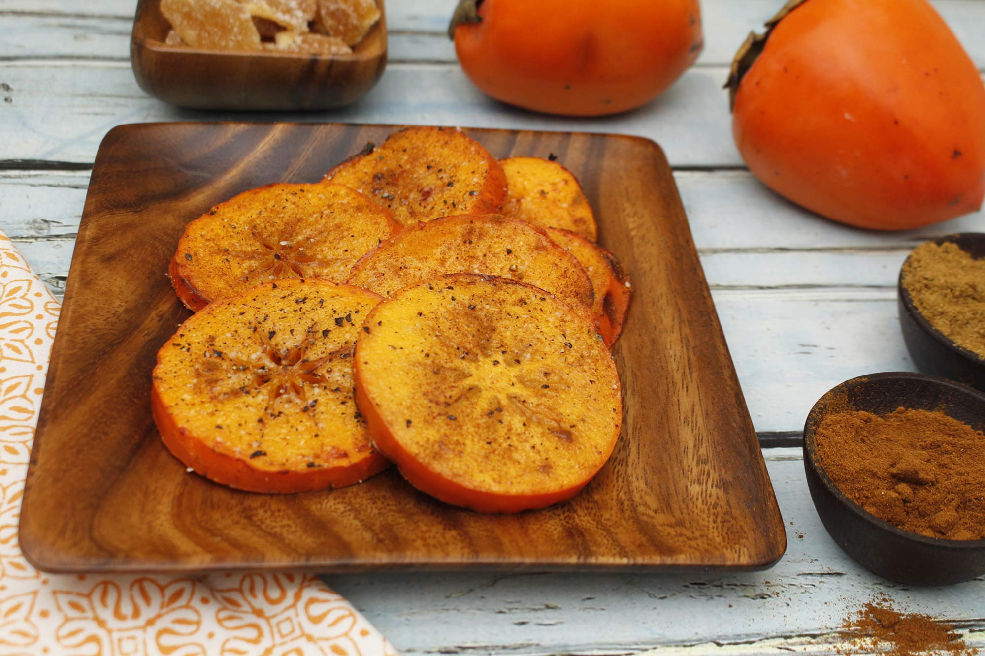 Spiced Roasted Persimmon Slices