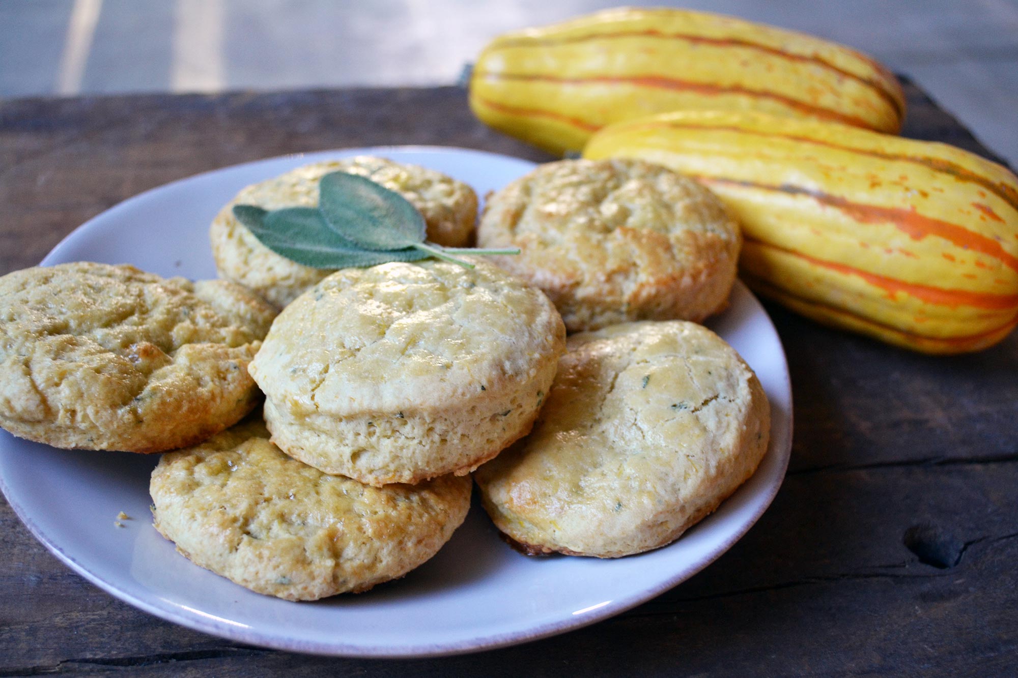 Delicata Squash and Sage Biscuits