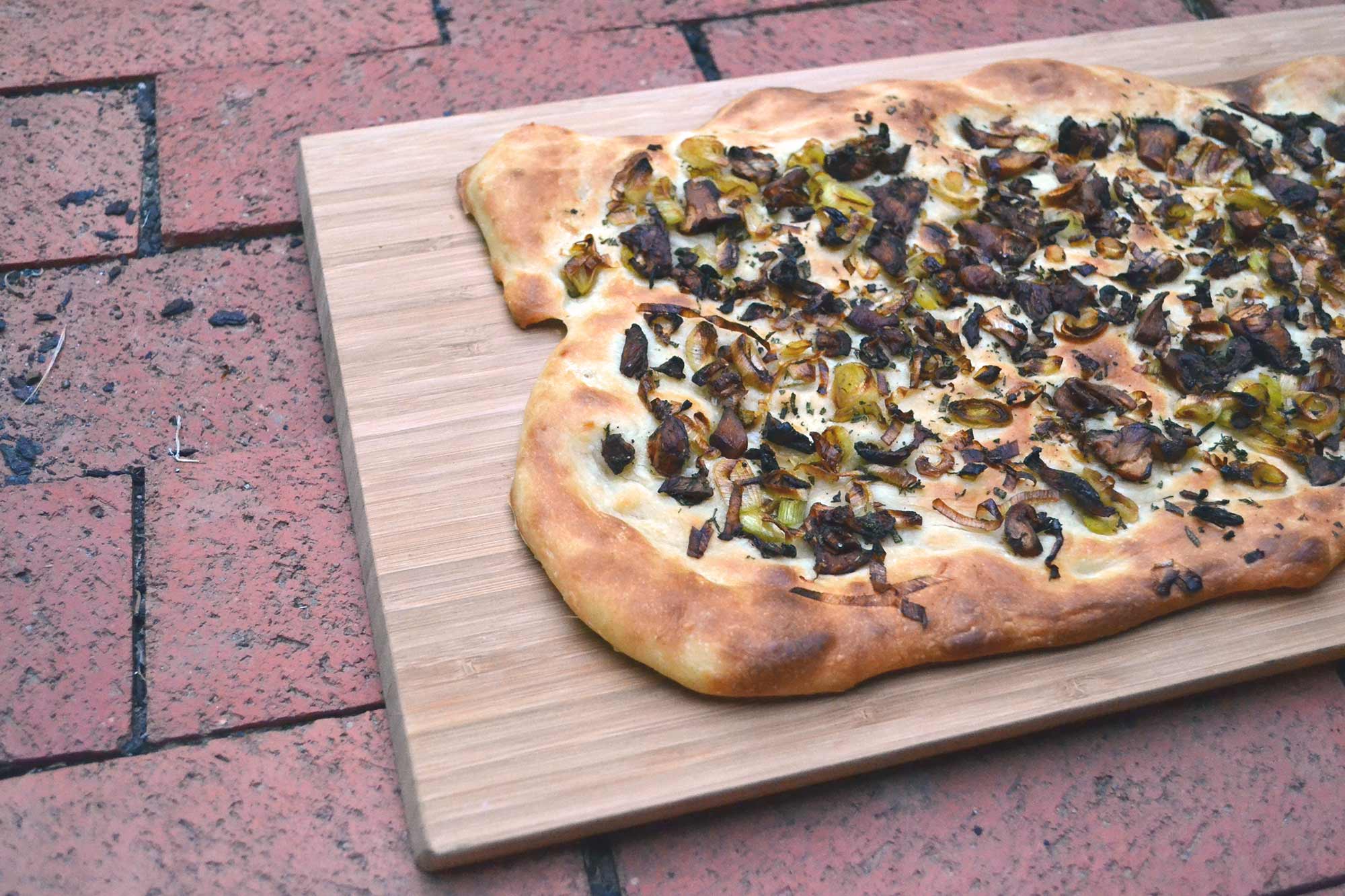 Leek and Chanterelle Flatbread