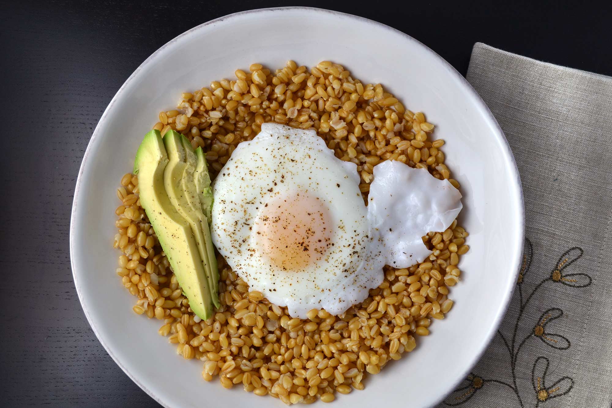 Savory Wheatberry Breakfast Bowl