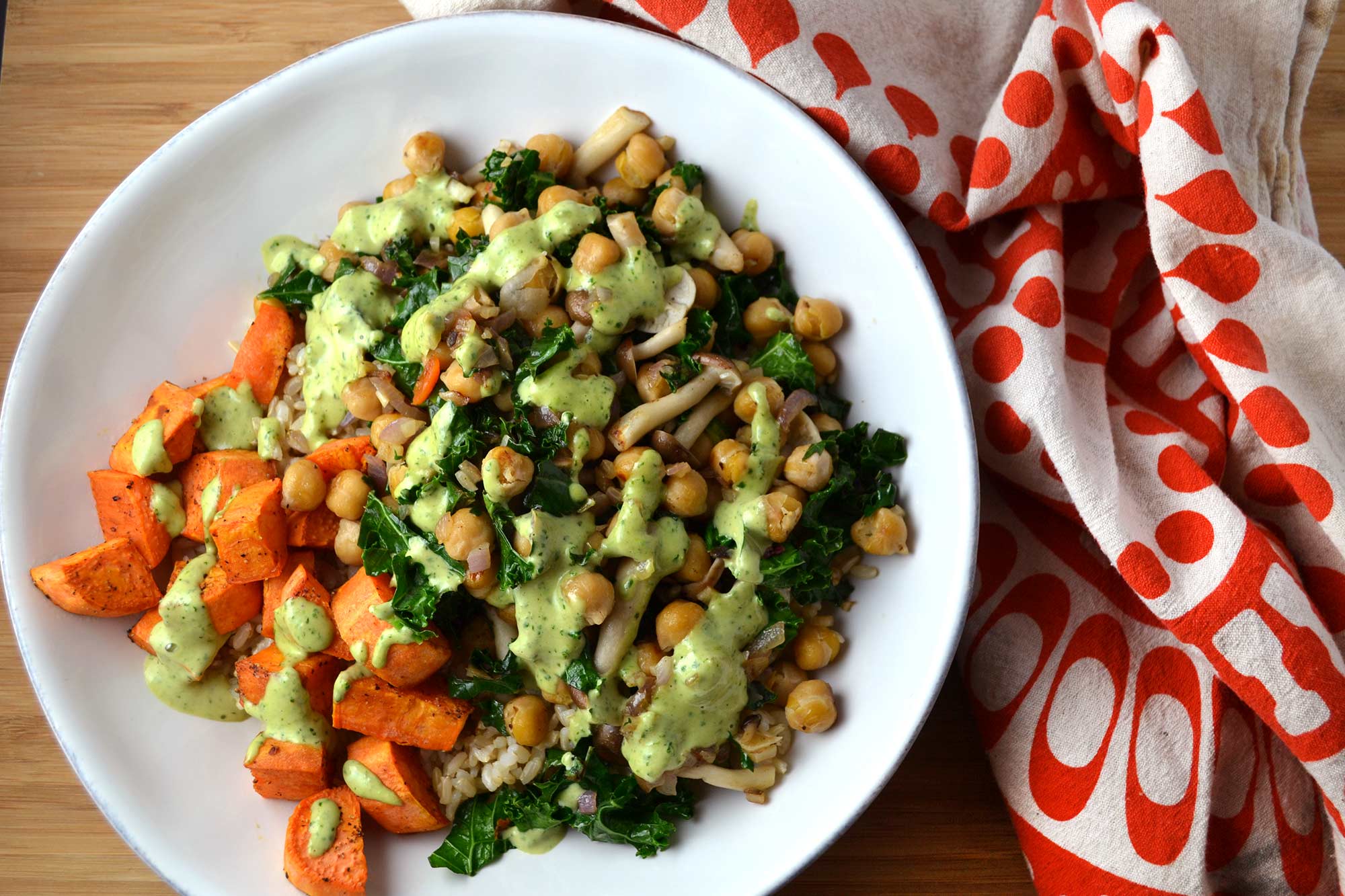 Sweet Potato Bowl with Herb Tahini