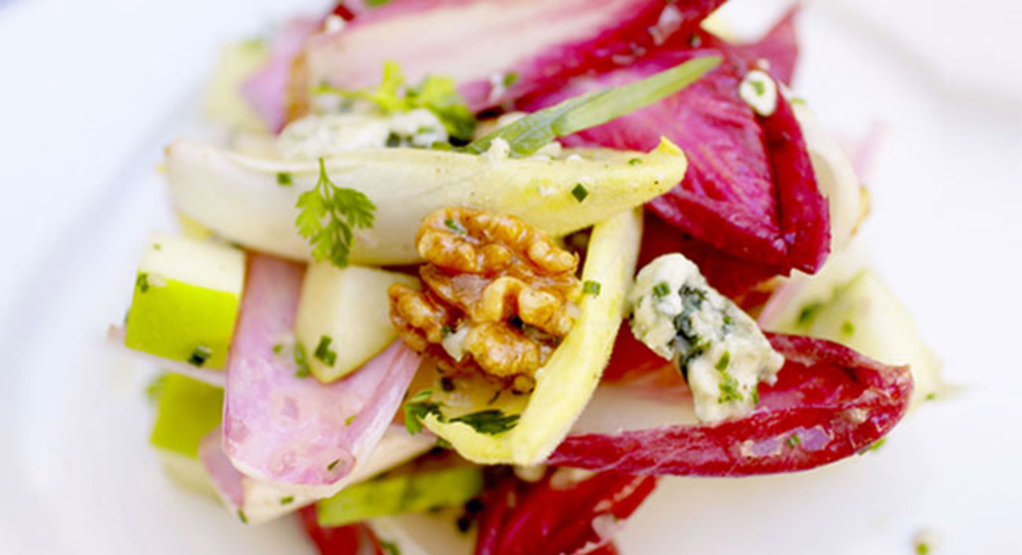 Full Circle Recipe Endive Salad with Blue Cheese, Pears and Walnuts