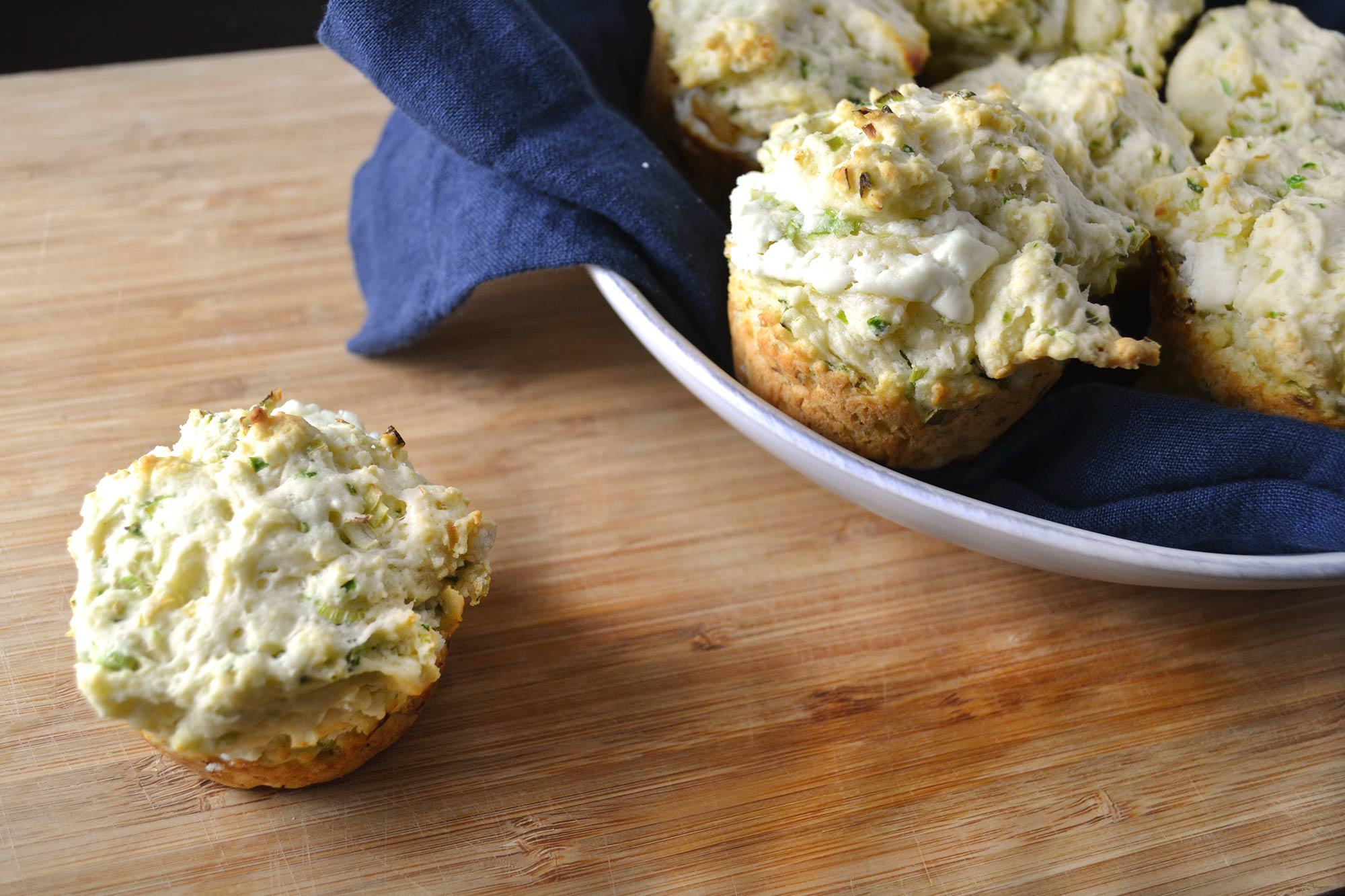 Green Garlic and Goat Cheese Muffins