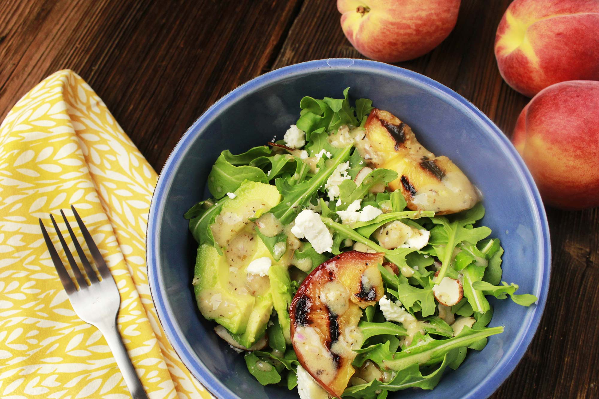 Arugula Salad with Grilled Peaches