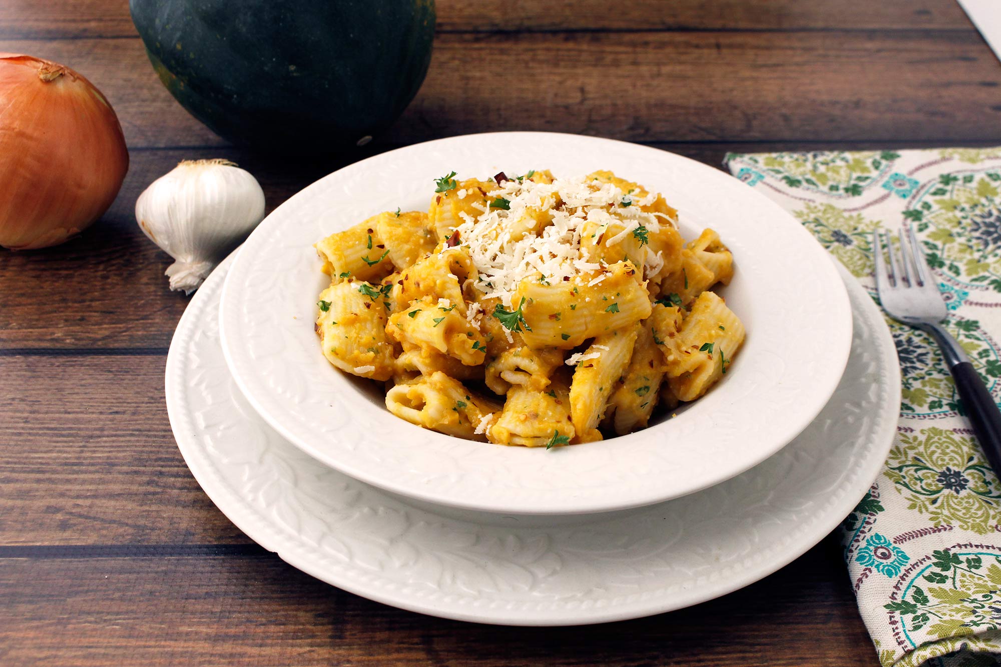 Acorn Squash Rigatoni "Alfredo" 