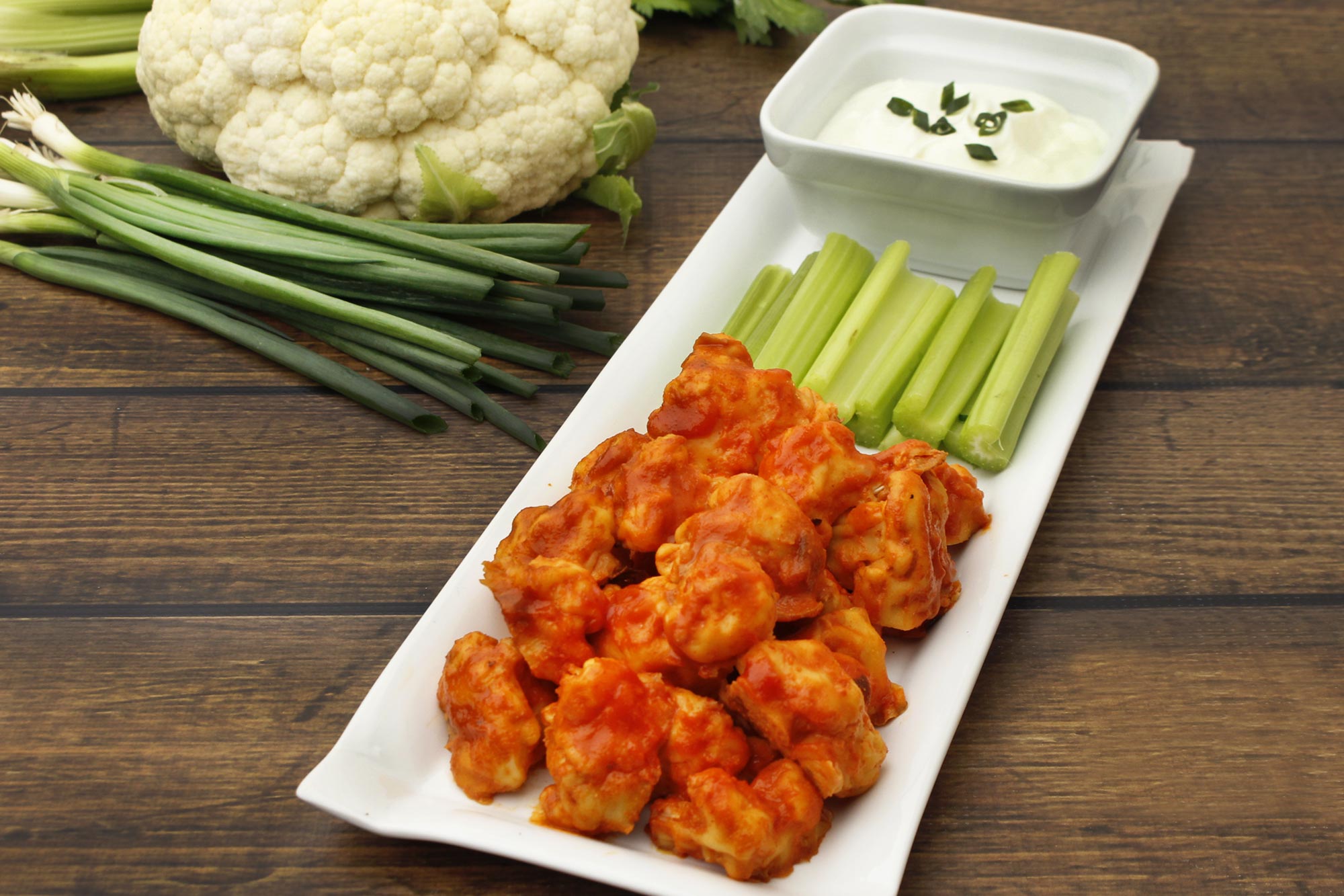 Crispy Cauliflower Buffalo "Wings"