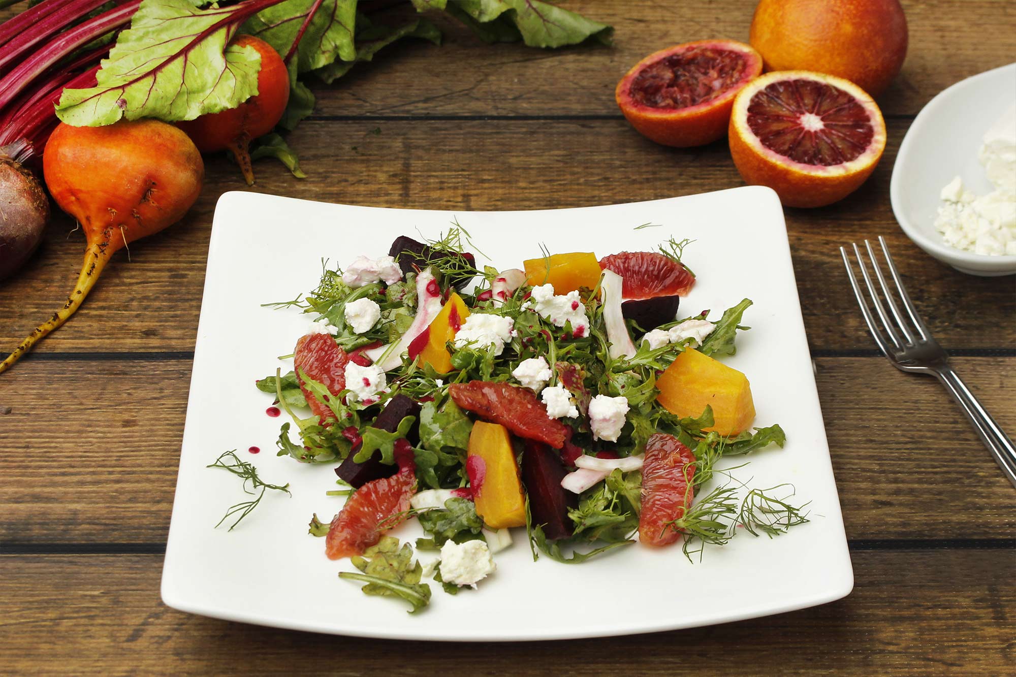 Beet Salad with Shaved Fennel 