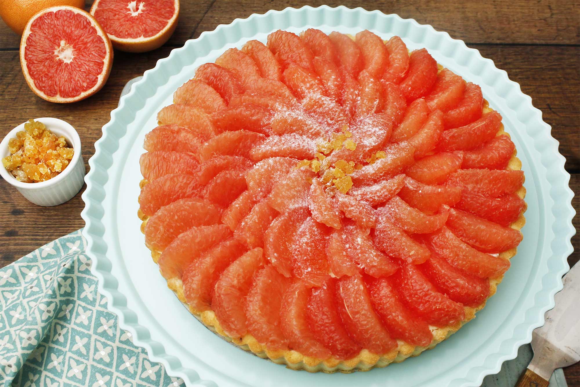 Grapefruit and Ginger Tart