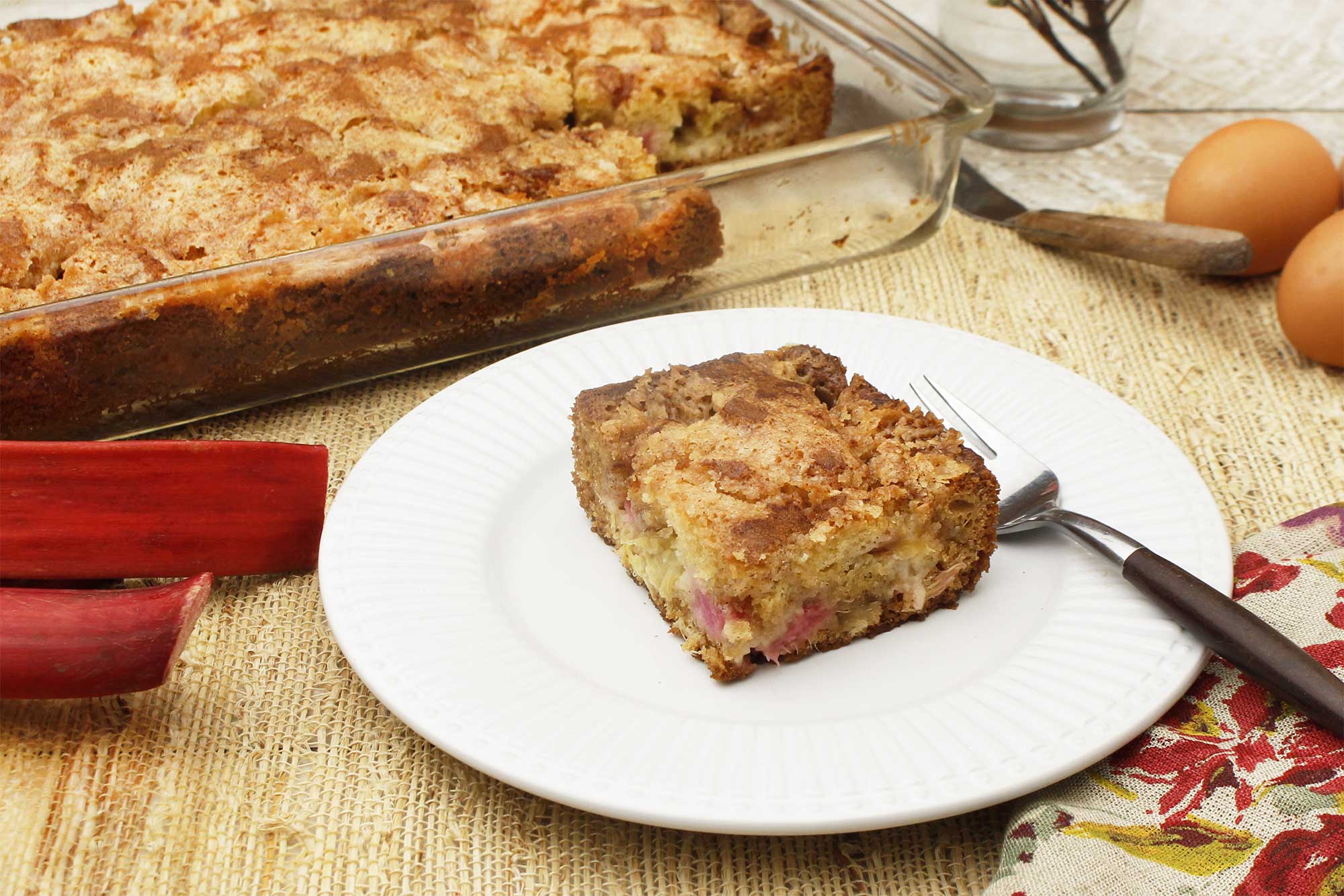 Rhubarb and Brown Butter Coffee Cake